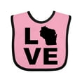 thumbnail image 1 of Inktastic Love Wisconsin Boys or Girls Baby Bib, 1 of 4