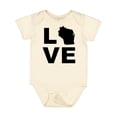 thumbnail image 1 of Inktastic Love Wisconsin Boys or Girls Baby Bodysuit, 1 of 5