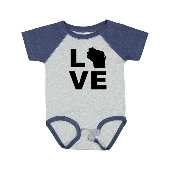 Inktastic Love Wisconsin Boys or Girls Baby Bodysuit
