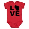 thumbnail image 1 of Inktastic Love Wisconsin Boys or Girls Baby Bodysuit, 1 of 5