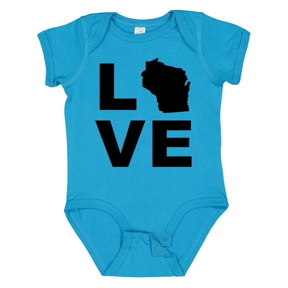 Inktastic Love Wisconsin Boys or Girls Baby Bodysuit