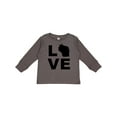 thumbnail image 1 of Inktastic Love Wisconsin Boys or Girls Long Sleeve Toddler T-Shirt, 1 of 5