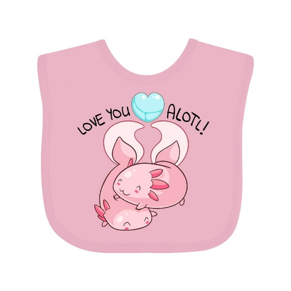 Inktastic Love You Alotl Cute Axolotl Valentines Boys or Girls Baby Bib