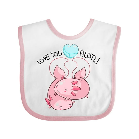 Inktastic Love You Alotl Cute Axolotl Valentines Boys or Girls Baby Bib