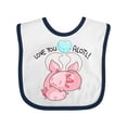 thumbnail image 1 of Inktastic Love You Alotl Cute Axolotl Valentines Boys or Girls Baby Bib, 1 of 4