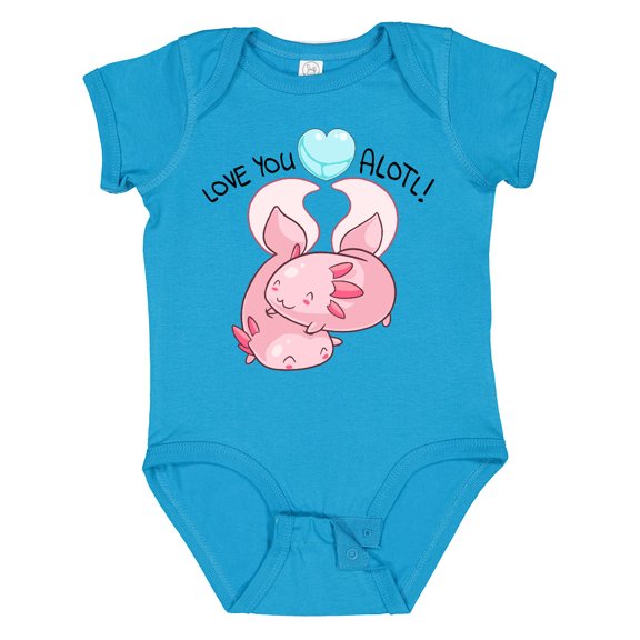 Inktastic Love You Alotl Cute Axolotl Valentines Boys or Girls Baby Bodysuit
