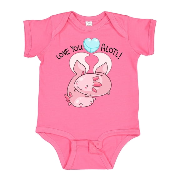 Inktastic Love You Alotl Cute Axolotl Valentines Boys or Girls Baby Bodysuit