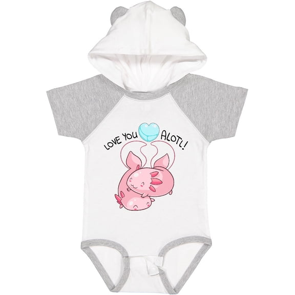 Inktastic Love You Alotl Cute Axolotl Valentines Boys or Girls Baby Bodysuit