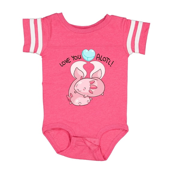 Inktastic Love You Alotl Cute Axolotl Valentines Boys or Girls Baby Bodysuit