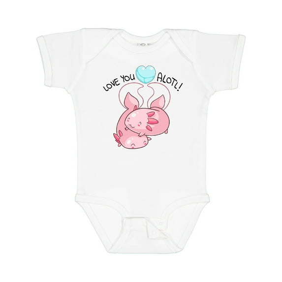 Inktastic Love You Alotl Cute Axolotl Valentines Boys or Girls Baby Bodysuit