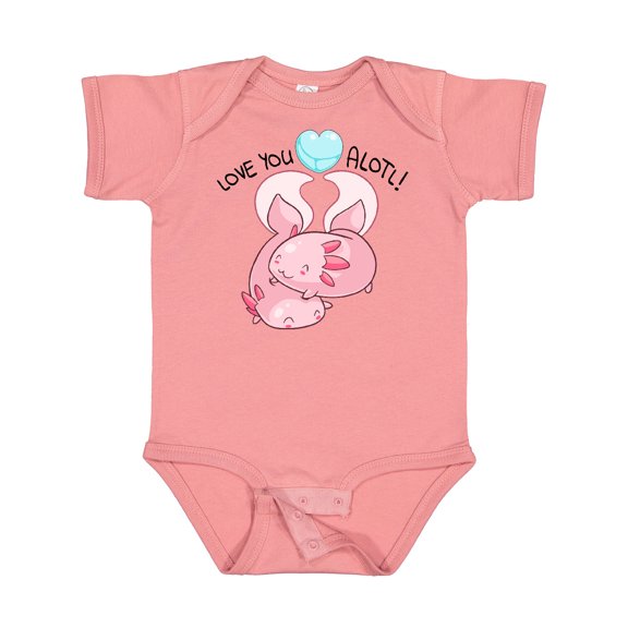 Inktastic Love You Alotl Cute Axolotl Valentines Boys or Girls Baby Bodysuit