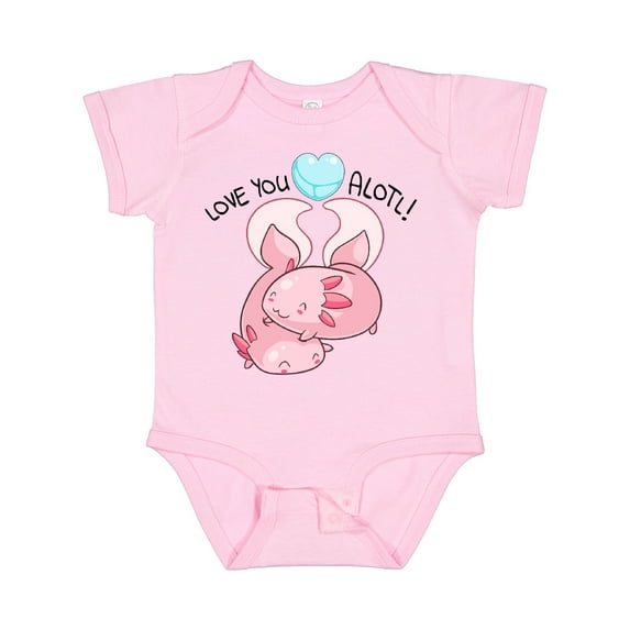Inktastic Love You Alotl Cute Axolotl Valentines Boys or Girls Baby Bodysuit