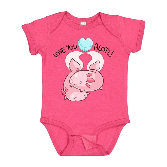 Inktastic Love You Alotl Cute Axolotl Valentines Boys or Girls Baby Bodysuit