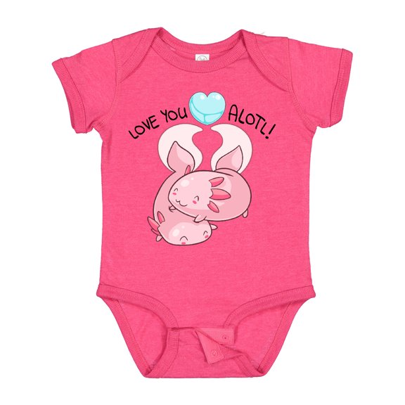 Inktastic Love You Alotl Cute Axolotl Valentines Boys or Girls Baby Bodysuit