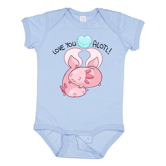 Inktastic Love You Alotl Cute Axolotl Valentines Boys or Girls Baby Bodysuit