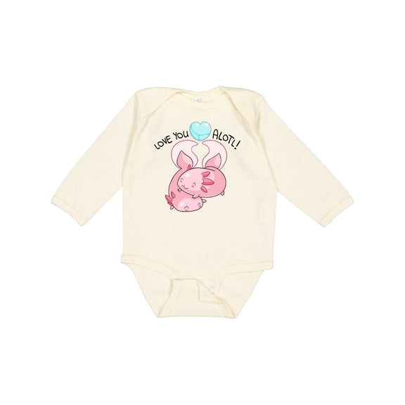 Inktastic Love You Alotl Cute Axolotl Valentines Boys or Girls Long Sleeve Baby Bodysuit