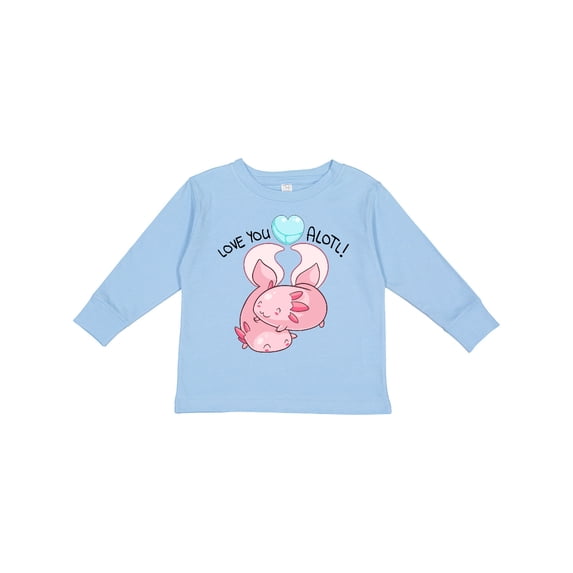 Inktastic Love You Alotl Cute Axolotl Valentines Boys or Girls Long Sleeve Toddler T-Shirt