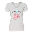 thumbnail image 1 of Inktastic Love You Alotl Cute Axolotl Valentines Women's V-Neck T-Shirt, 1 of 5