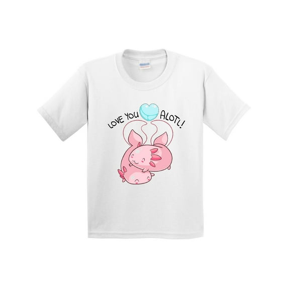 Inktastic Love You Alotl Cute Axolotl Valentines Youth T-Shirt