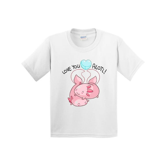 Inktastic Love You Alotl Cute Axolotl Valentines Youth T-Shirt