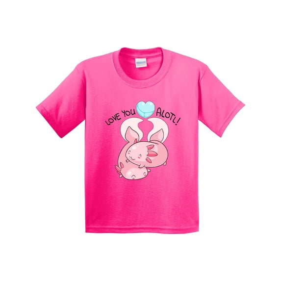 Inktastic Love You Alotl Cute Axolotl Valentines Youth T-Shirt