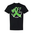 thumbnail image 1 of Inktastic Love and Care Mental Health Awareness Green Ribbon T-Shirt, 1 of 5