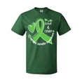 thumbnail image 1 of Inktastic Love and Care Mental Health Awareness Green Ribbon T-Shirt, 1 of 5