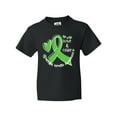 thumbnail image 1 of Inktastic Love and Care Mental Health Awareness Green Ribbon Youth T-Shirt, 1 of 5