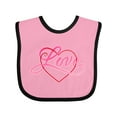 thumbnail image 1 of Inktastic Love in Red and Pink with Heart Boys or Girls Baby Bib, 1 of 4