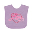 thumbnail image 1 of Inktastic Love in Red and Pink with Heart Boys or Girls Baby Bib, 1 of 4