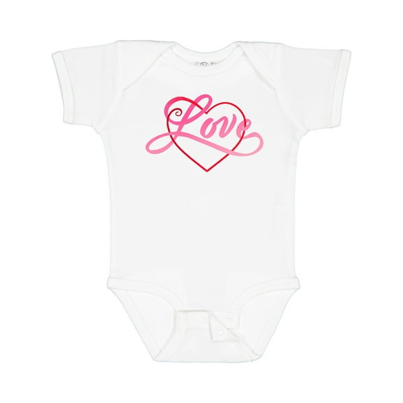 Inktastic Love in Red and Pink with Heart Boys or Girls Baby Bodysuit
