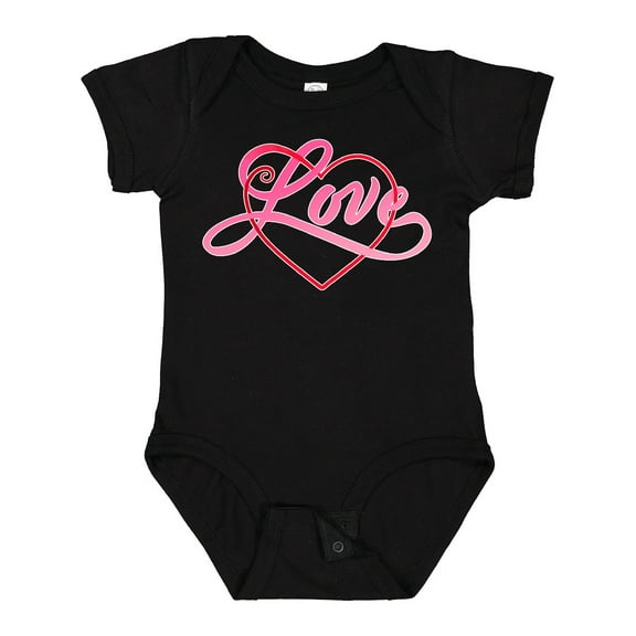 Inktastic Love in Red and Pink with Heart Boys or Girls Baby Bodysuit