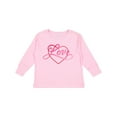 thumbnail image 1 of Inktastic Love in Red and Pink with Heart Boys or Girls Long Sleeve Toddler T-Shirt, 1 of 5