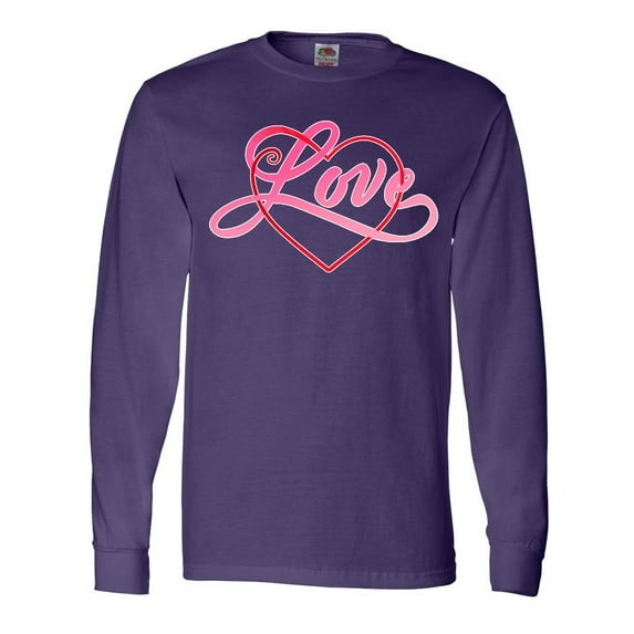 Inktastic Love in Red and Pink with Heart Long Sleeve T-Shirt