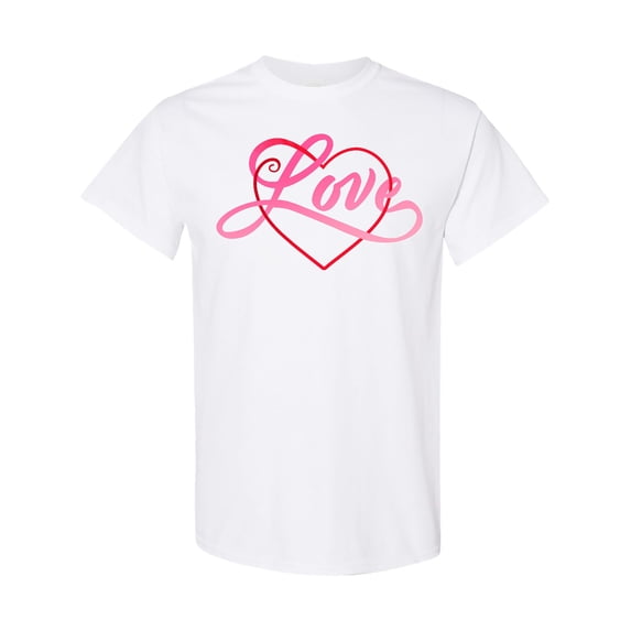 Inktastic Love in Red and Pink with Heart T-Shirt