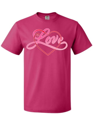 Pink Shirt Red Hearts