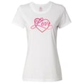 thumbnail image 1 of Inktastic Love in Red and Pink with Heart Women's T-Shirt, 1 of 5