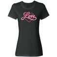 thumbnail image 1 of Inktastic Love in Red and Pink with Heart Women's T-Shirt, 1 of 5