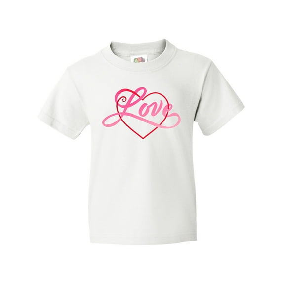 Inktastic Love in Red and Pink with Heart Youth T-Shirt