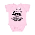 thumbnail image 1 of Inktastic Love is a 4 Legged Word with Cat Ears and Whiskers Boys or Girls Baby Bodysuit, 1 of 5