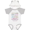 thumbnail image 1 of Inktastic Love the Lord Heart Mind Strength Girls Baby Bodysuit, 1 of 5
