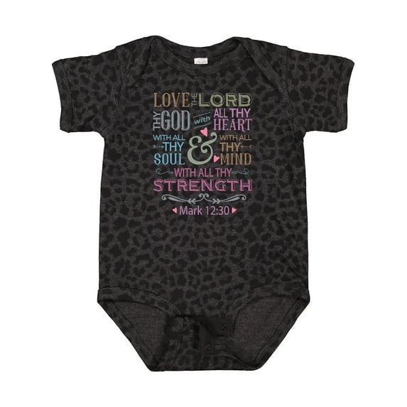 Inktastic Love the Lord Heart Mind Strength Girls Baby Bodysuit