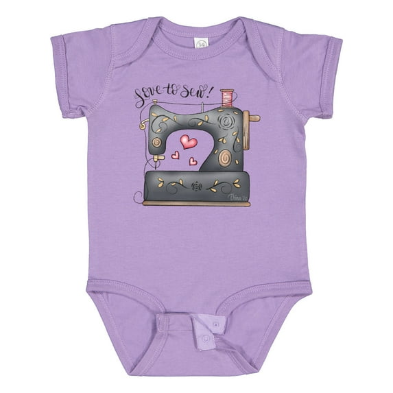 Inktastic Love to Sew Sewing Machine Boys Baby Bodysuit