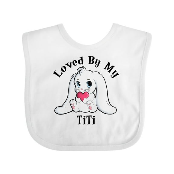 Inktastic Loved By My TiTi Bunny Rabbit Boys or Girls Baby Bib