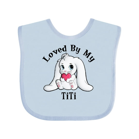 Inktastic Loved By My TiTi Bunny Rabbit Boys or Girls Baby Bib