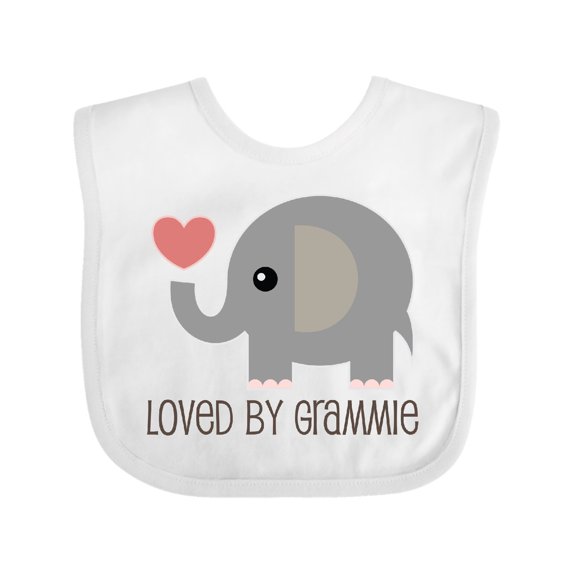 Inktastic Loved by Grammie Boys or Girls Baby Bib