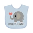thumbnail image 1 of Inktastic Loved by Grammie Boys or Girls Baby Bib, 1 of 4