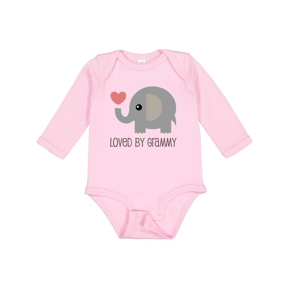 Inktastic Loved by Grammy Boys or Girls Long Sleeve Baby Bodysuit