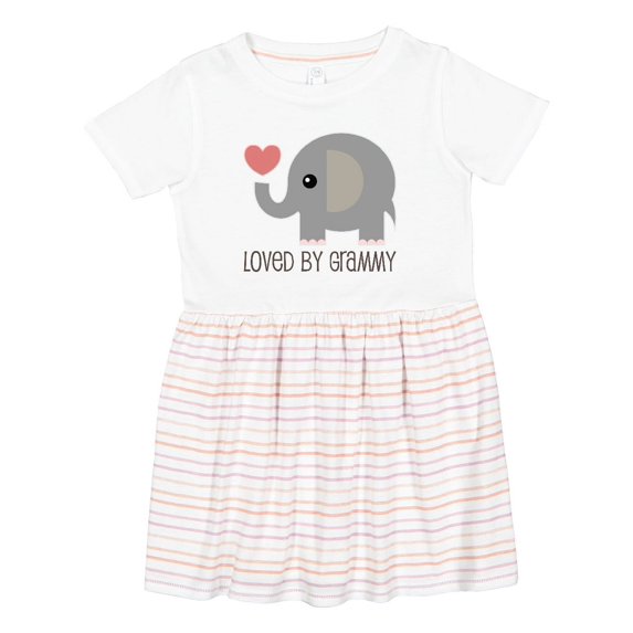 Inktastic Loved by Grammy Girls Toddler Dress