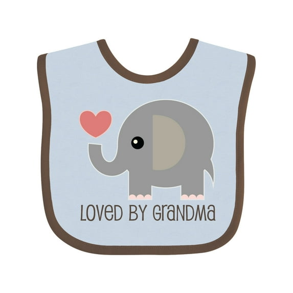 Inktastic Loved by Grandma Cute Grandchild Boys or Girls Baby Bib